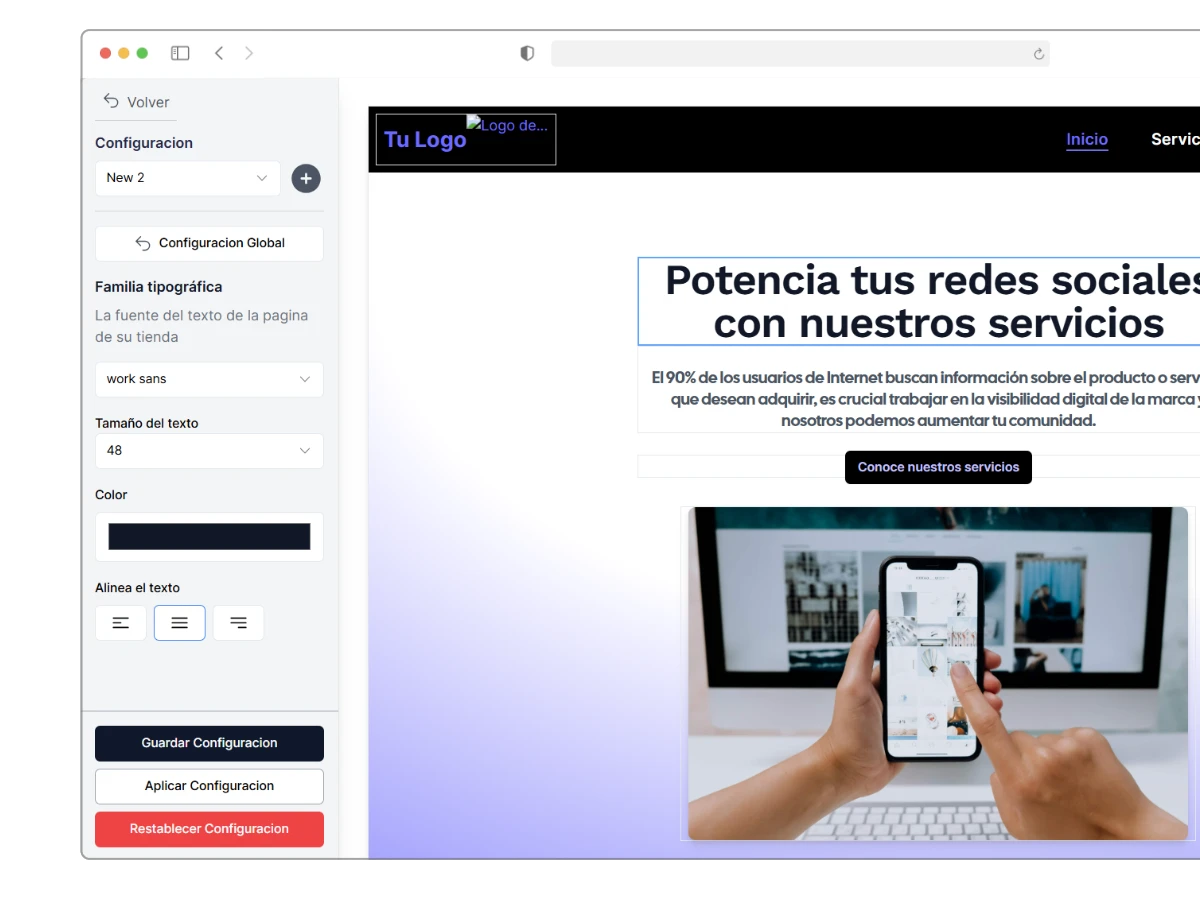 servicio de tienda online